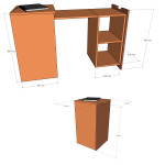 Folding office furniture