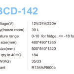 Solar top freezer refrigerator 142L