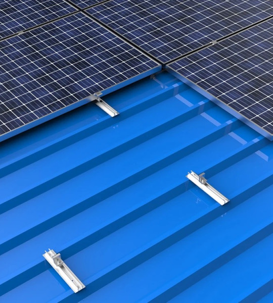 Mini rails for solar panels