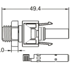 Panel Mounted MC4 Solar Connector