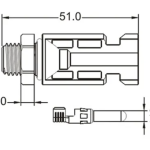 Panel Mounted MC4 Solar Connector