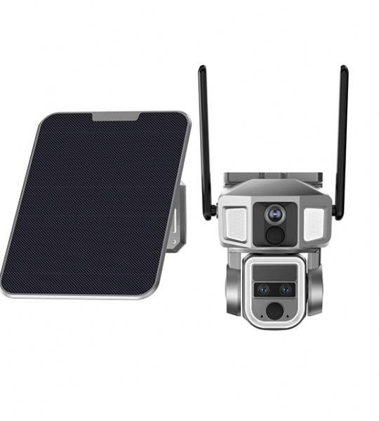 Y7A Solar Triple-Lens Linkage Camera 10X Zoom WiFi & 4G