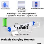 Tube LED rechargeable USB 52 cm