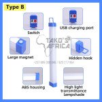 Tube LED rechargeable USB 52 cm